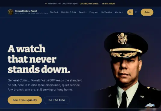Colin Powell Post 809 website